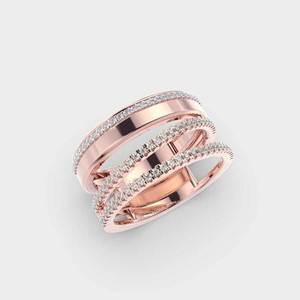 Anillo de compromiso de plata de ley con banda cruzada ejecutiva y diamante de laboratorio de 1.50 quilates con engaste de puntas, joyería fina, regalo para mujer - Product Image 3