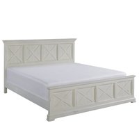 Kainice Lit d'hôtel personnalisé au design moderne en bois blanc Lit Queen Size Cadre de lit plate-forme de grange avec tête de lit en bois pour une personne