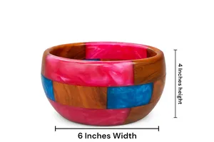 Cuenco decorativo de resina de madera hecho a mano, acento elegante de estilo Ángel para el hogar o la oficina como centro de mesa de salón o comedor - Product Image 3