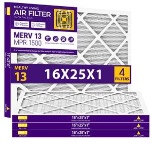 1500อะไหล่เตาและกรอง AC 16x25x1 merv 13 MPR สำหรับระบบ HVAC สำหรับใช้ในบ้านสำนักงาน - Product Image 1