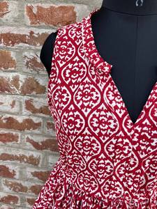 Hand Block Printed Indian Cotton Dress 100% Floral Embroidered <b>Tunics</b> Casual Style Long Maxi Gown - Product Image 5