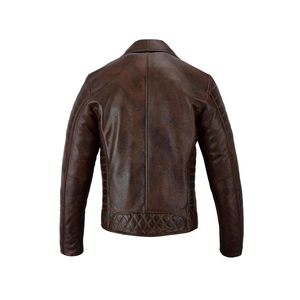 Veste de moto en cuir pour hommes, conception personnalisée sur les côtés, veste en cuir de haute qualité - Product Image 2