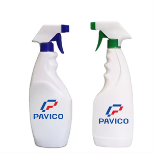 Bouteilles de pulvérisation en plastique PET de 400ml et 600ml conçues sur mesure en forme de cylindre blanc avec tête de pulvérisation nouveau prix pour les produits ménagers - Product Image 3