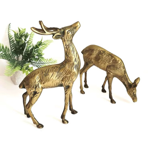 Sculpture d'animal en laiton vintage pour la décoration intérieure traditionnelle, artisanat artistique, affichage intérieur de style antique - Product Image 1