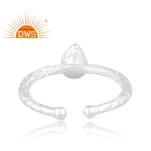 Meilleure vente bague réglable en argent sterling fin avec améthyste verte naturelle fabricant de bijoux personnalisés - Product Image 4
