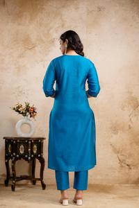 Nouveauté, ensemble de Kurta de travail Chanderi Zari fait à la main avec Dupatta pour mariage, vêtements ethniques indiens - Product Image 2