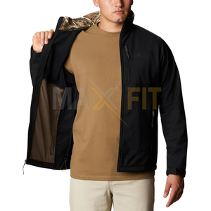 MAXFIT ENTERPRISES <b>Men's</b> High-Density Breathable <b>Soft</b> <b>Shell</b> <b>Jackets</b> Winter Season Canvas Different Styles OEM Services - Product Image 4