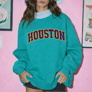 Sweat-shirt à col montant pour femme, taille plus, manches longues, automne 2026, fabrication directe, design uni sur le devant, personnalisation du logo - Product Image 5