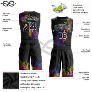 Maillot de basket-ball personnalisé Maillot de basket-ball personnalisé pour hommes avec couleur personnalisée OEM anti bsci unisexe, vente en gros, vêtements de sport - Product Image 6