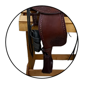 Ensemble de selle en cuir véritable de style occidental fait à la main - Product Image 4