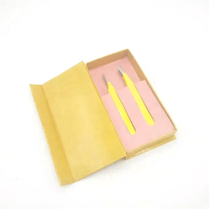 Pinzas de extensión de pestañas de acero inoxidable con logotipo personalizado de la mejor calidad, Punta puntiaguda, tipo de fibra, volumen, venta al por mayor, herramienta de belleza - Product Image 4