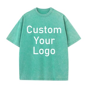 2025 T-Shirt à manches courtes Vintage pour femmes de haute qualité 260g coton lavé à l'acide Logo personnalisé conception Style Streetwear - Product Image 2