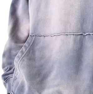 ชุดวอร์มผู้ชายซักกรดแขนยาวเสื้อลำลองมีฮู้ดคอเสื้อลายกรดซักได้ตามต้องการ - Product Image 4