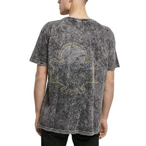 Label privé personnalisé hommes lavage à l'acide t-shirt manches courtes nouvelle arrivée hommes lavage à l'acide t-shirt - Product Image 2