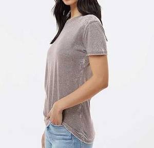 Camiseta de manga corta con lavado ácido de alta calidad para mujer, camisetas de mujer de alta calidad, proveedor de camisetas para mujer al por mayor en Pakistán - Product Image 4