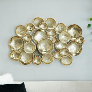 Fabulosa placa de aluminio en colgador decoración de pared con diseño desigual oro boda fiesta pared arte pared acentos artesanías a granel - Product Image 6