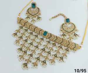 Indian Jewelry Traditional &Fashionable Gold Plated Motipearl & Kundan With Earring and Maagtika Combo Necklace <b>Set</b> <b>for</b> <b>Women</b> - Product Image 4