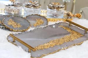 High Quality Modern Design Epoxy <b>Resin</b> Tray for Home Living Room Decor and Housewarming Gifts - Product Image 2