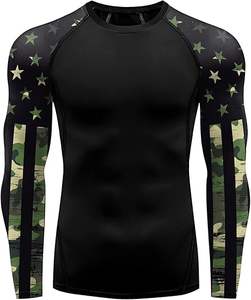 2025 personnalisé MMA Rash Guard chemise pour hommes à manches longues Compression Gym Wear Surf BJJ fournisseur OEM pour en vrac - Product Image 2