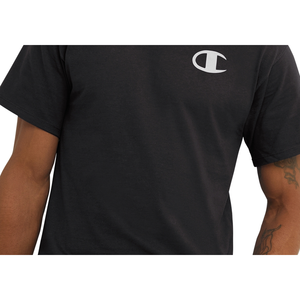 T-shirt girocollo oversize da uomo For Champion con logo classico, nera, taglia S, stampa serigrafica, tessuto jersey - Product Image 3