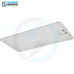Couvre-panier médical manuel en acier inoxydable réutilisable pour stérilisation clinique, uniquement pour panier à fond plat - Product Image 4