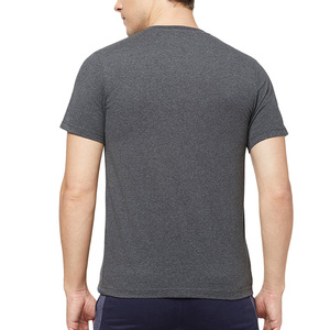 T-shirt pour homme à col en V avec logo personnalisé, couleur unie, manches courtes, vente en gros, t-shirts pour homme à col en V, manches courtes, 100% coton, vierge - Product Image 3