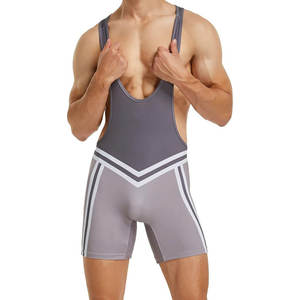 Singlet de Lucha Libre Personalizado al por Mayor para Hombre, Nuevo Diseño de Spandex, Uniforme Deportivo de Entrenamiento, Tejido de Punto, Alta Elasticidad y Rendimiento - Product Image 2