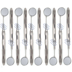 Dental Mouth <b>Mirror</b> #5 Unique Hollow Handle Dental <b>Mirror</b> Simple Stem <b>Mirror</b> Simple Stem Handle Stainless Steel - Product Image 1