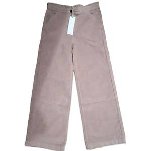 Nuevo diseño, superventas, logotipo personalizado, niñas, cintura media, informal, plano, largo, plisado, ajustado, Spandex/algodón, pantalones Palazzo rectos fluidos - Product Image 5