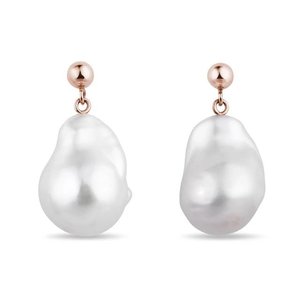 Haute qualité 925 argent Sterling perle d'eau douce balancent goutte boucles d'oreilles pour les femmes élégant intemporel bijoux à la mode en gros - Product Image 3