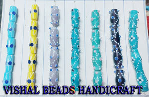 Cuentas de cristal de Murano multicolor azul de 8mm y 4mm de alta calidad, hermosas cuentas sueltas para la fabricación de joyas, varios tamaños y formas - Product Image 3