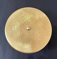 Boîte à épices en laiton doré gravé de qualité alimentaire MHQ, vaisselle indienne empilable et détachable, design moderne, avec support et cuillère
