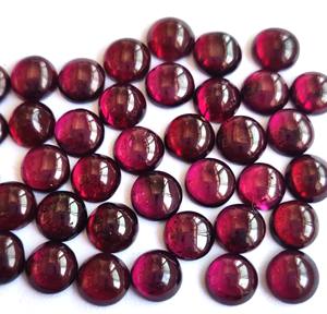 พลอยโกเมน rhodolite สีชมพูธรรมชาติ6มม. ถึงพลอยหลังแบน-โกเมนโรโดไลต์สีชมพูหลวม - Product Image 3