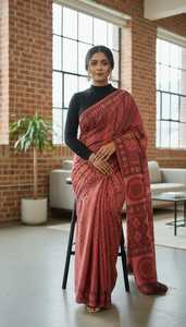 ชุดส่าหรีสำหรับผู้หญิง ดีไซน์สง่างาม สไตล์ชาติพันธุ์ ออกแบบเพื่อเสริมสร้างความเป็นผู้หญิง ด้วยผ้าที่สวมใส่สบายและทนทาน - Product Image 6