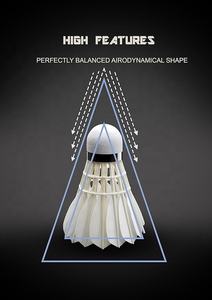 ลูกขนไก่แบดมินตันแบบกำหนดเองได้ รุ่น A Class ขนห่าน น้ำหนักเบา ทนทานสูง คุณภาพใกล้เคียงกับลูกขนไก่รุ่น Aeroplane EG1130 - Product Image 2