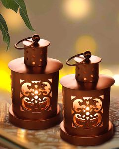 โคมไฟโลหะตกแต่งแบบชนบทสำหรับให้แสงสว่างภายในและภายนอกอาคารสวนบ้านตกแต่งบ้านโคมไฟอีสเตอร์ - Product Image 6