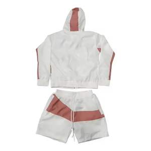 Ensemble coupe-vent unisexe en nylon imprimé, survêtement léger et respirant, deux pièces personnalisé, avec capuche et short - Product Image 2