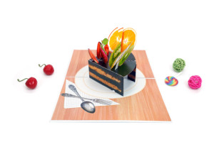 Kiricard Thème de gâteau d'anniversaire de carte de voeux pop-up vietnamienne 3D pour le commerce de détail - Product Image 4