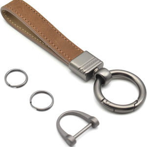 Customizable Metal Leather Keychain with Fashionable Car Logo Customizable Promotional Keychains & Carabiners