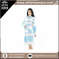 Penjualan Terbaik kualitas tinggi bergaris 100% katun tenun cepat kering jubah mandi dan handuk dengan harga rendah pada pesanan jumlah besar