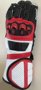 Gants de moto en cuir de vachette certifiés CE Gants de sport moto de course et de tourisme avec protection respirante des jointures - Product Image 5