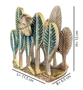 Vintage Design Leaf Accents Home Decorative <b>Tissue</b> Box Tableware Napkin Holder Prime Quality Metal <b>Tissue</b> Storage Box Holder - Product Image 4