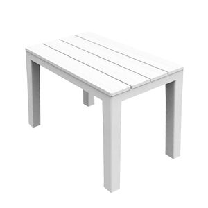 Resistente 60x38.5x45 cm panca da esterno bianco/antracite polipropilene con effetto legno per giardino terrazzo & balcone - Product Image 1