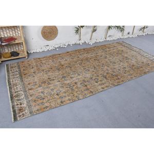 พรมวินเทจตุรกี ขนาด 4.5x9.5 ฟุต สีเบจลายดอกไม้ - Product Image 3