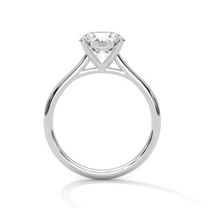 2.0ct Round Brilliant Cut Moissanite <b>Solitaire</b> <b>Ring</b> 925 Sterling <b>Silver</b> Classic Engagement Band - Product Image 2