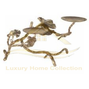 Antler Admirable Design Silver Color <b>Candle</b> Wax Holder Fashionable Style <b>Set</b> of 2 Aluminum Cast <b>Candle</b> Stand Tabletop Decorative - Product Image 4