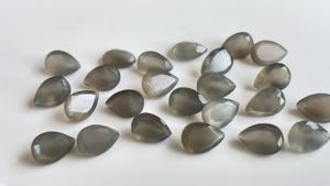 Pierre de lune grise naturelle 5x8mm poire à facettes coupe qualité supérieure-pierre de lune grise flashy poire à facettes - Product Image 4