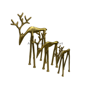 Haute qualité mat noir cerf Sculpture moderne bureau et maison décorative à la main en métal artisanat nouveau Design Animal Sculpture - Product Image 6