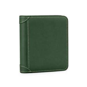Cartera Bifold de Cuero Genuino para Hombre, Estilo Nuevo, Color Verde Clásico, Delgada, para Tarjetas y Efectivo - Product Image 1