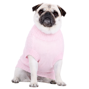 Cable Knit Dog Sweater Marshmallow Soft Warm Pet Pullover Cozy Winter Knitwear for Small Medium Dogs <b>Cute</b> Cozy Fit Wear - Product Image 1
